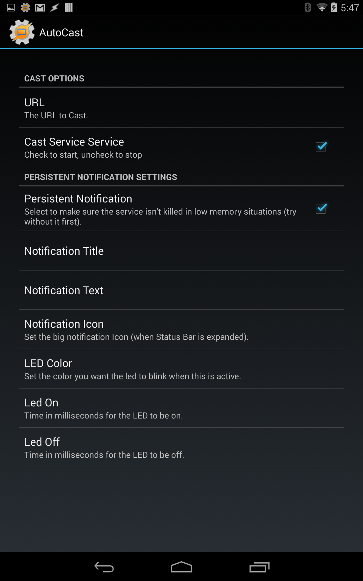 Android application AutoCast Unlock Key screenshort