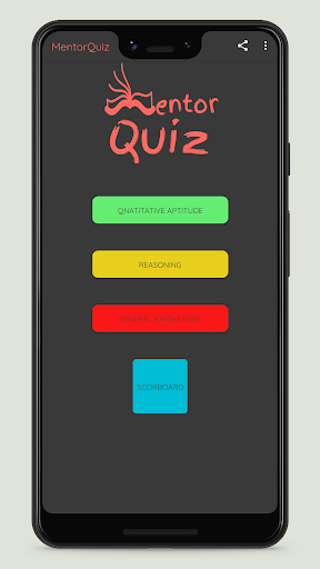 Android application Mentor Quiz screenshort