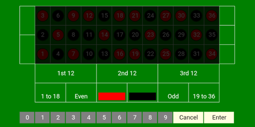 Android application Roulette Predictor screenshort