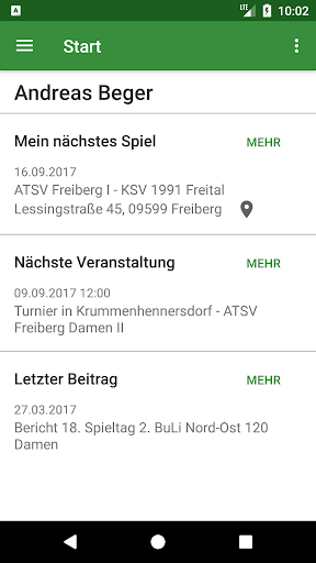 Android application Kegeln Weißenborn screenshort