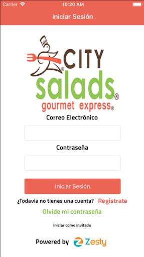 Android application City Salads screenshort