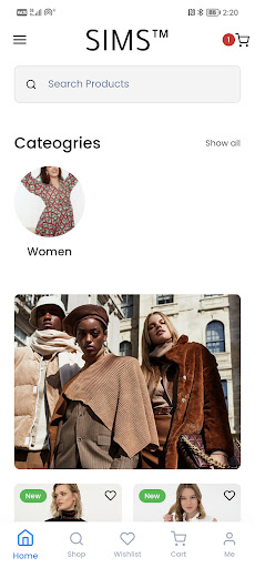 Android application SIMS Fashion screenshort