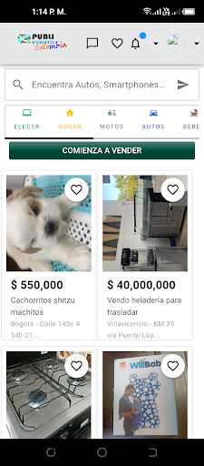 Android application Clasificados Publievento Chile screenshort