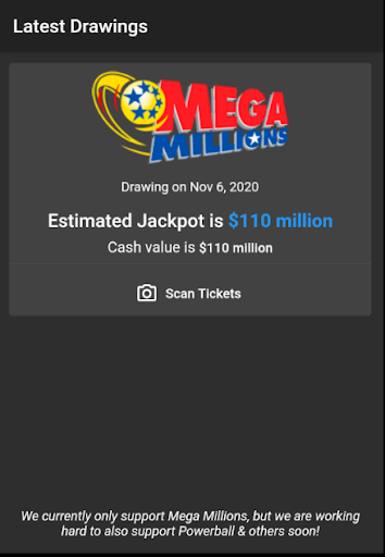 Android application Lottery Scan Powerball & Mega screenshort