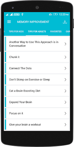 Memory Improvement Tips Screen 3