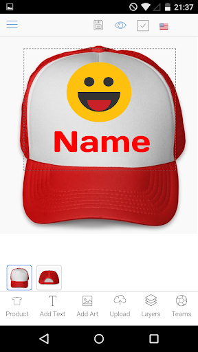 Android application Cap Designer screenshort