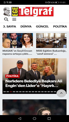 Android application Ege Telgraf screenshort