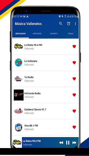 Android application Musica Vallenatos Viejos screenshort