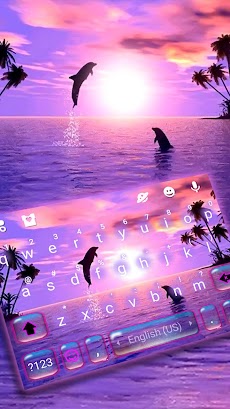 Sunset Sea Dolphin のテーマキーボードのおすすめ画像1