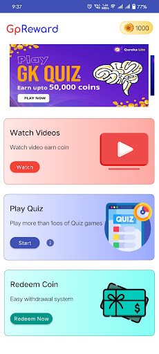 Android application Earn Redeem Code : GpReward screenshort