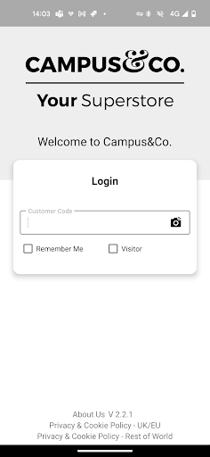 Android application C&Co. Customer screenshort