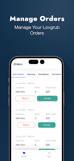 Android application LOVGRUB - VENDOR screenshort