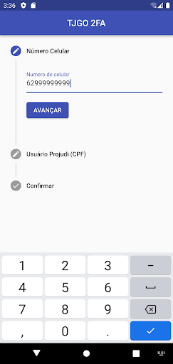 Android application TJGO 2FA screenshort