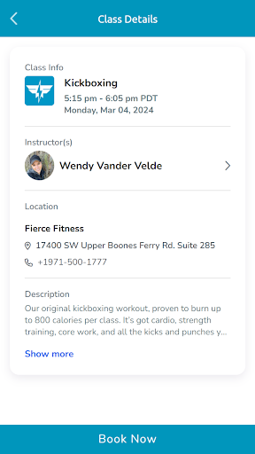 Fierce Fitness Kickboxing Screen 3