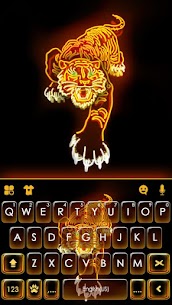Neon Gold Tiger Keyboard Theme Apk app for Android 5