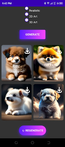 Android application Venus - AI Art Generator screenshort