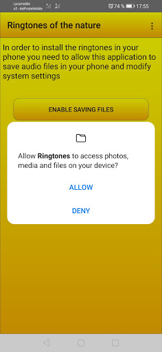Ringtones of the nature Screen 2
