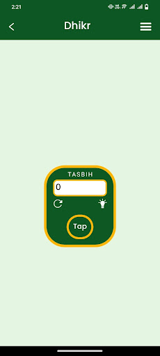 Android application Tasbeeh Dhikr Counter screenshort