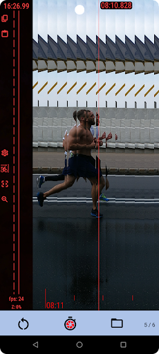 Photo finish stopwatch Screen 3