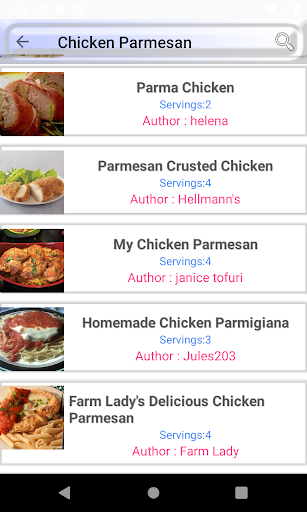 Parmesan cheese recipe Screen 2