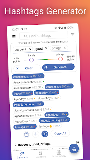 in Tags - Hashtags generator 2.1.275-132 screenshots 2