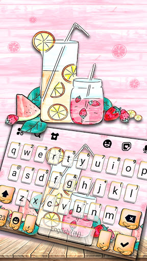 Android application Summer Juice Keyboard Theme screenshort