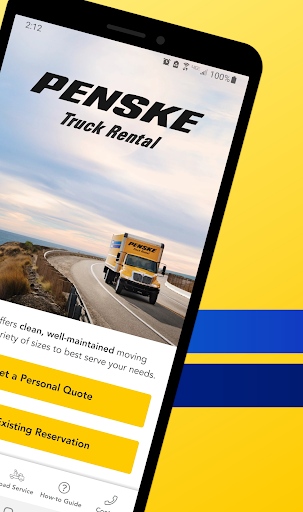 Screenshot of Penske Truck Rental