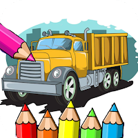 Coloring big dump truck