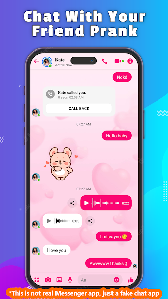 FakeMessy - Message Chat Prank capturas de pantalla