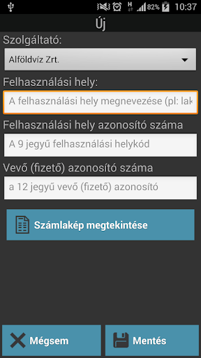 Mérőállás bejelentés Alföldvíz Screen 3