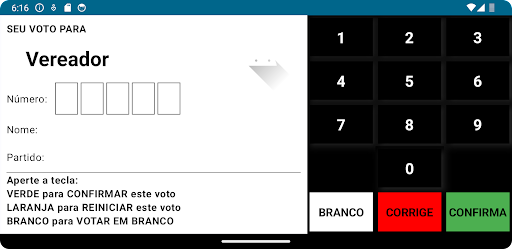 Simulador de Urna Eletrônica Screen 2