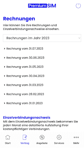 PremiumSIM Servicewelt Screenshot 2 - AppWisp.com
