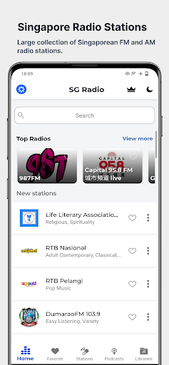 Android application Singapore Radio & Podcasts screenshort