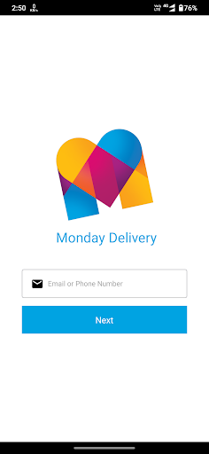 Android application Monday Delivery screenshort