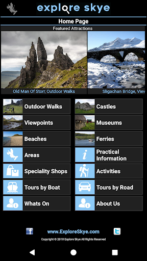 Android application Explore Skye - Visitors Guide screenshort