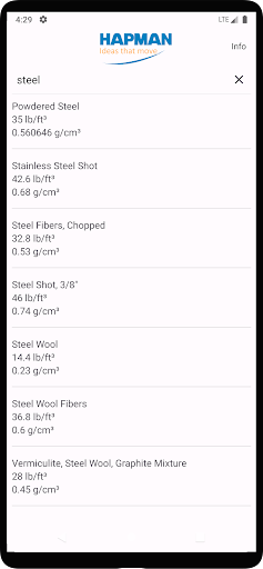 Hapman Bulk Density Guide Screen 3