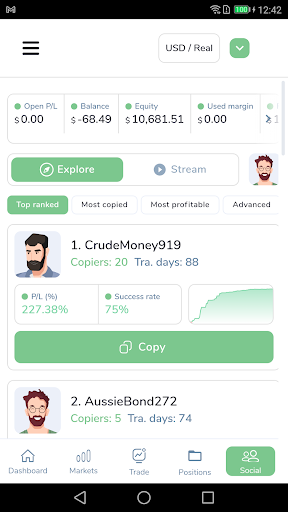 Android application EZInvest screenshort