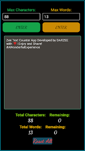 Zee Text Counter