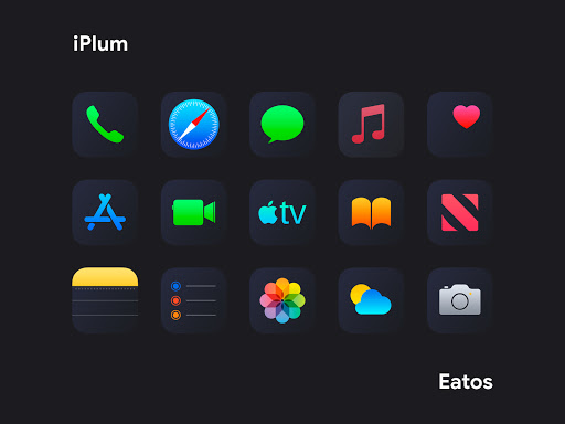 iPlum Black - Pack d'icônes