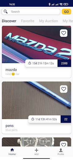 Android application BidIt screenshort