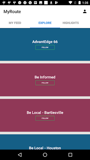 MyRoute Screen 3