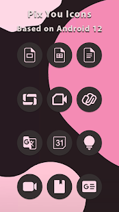 Flamingo Android 12 Dark Icons 1.1.9 APK screenshots 2