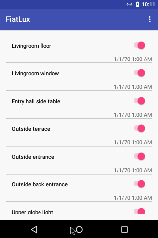 Android application Fiatlux screenshort