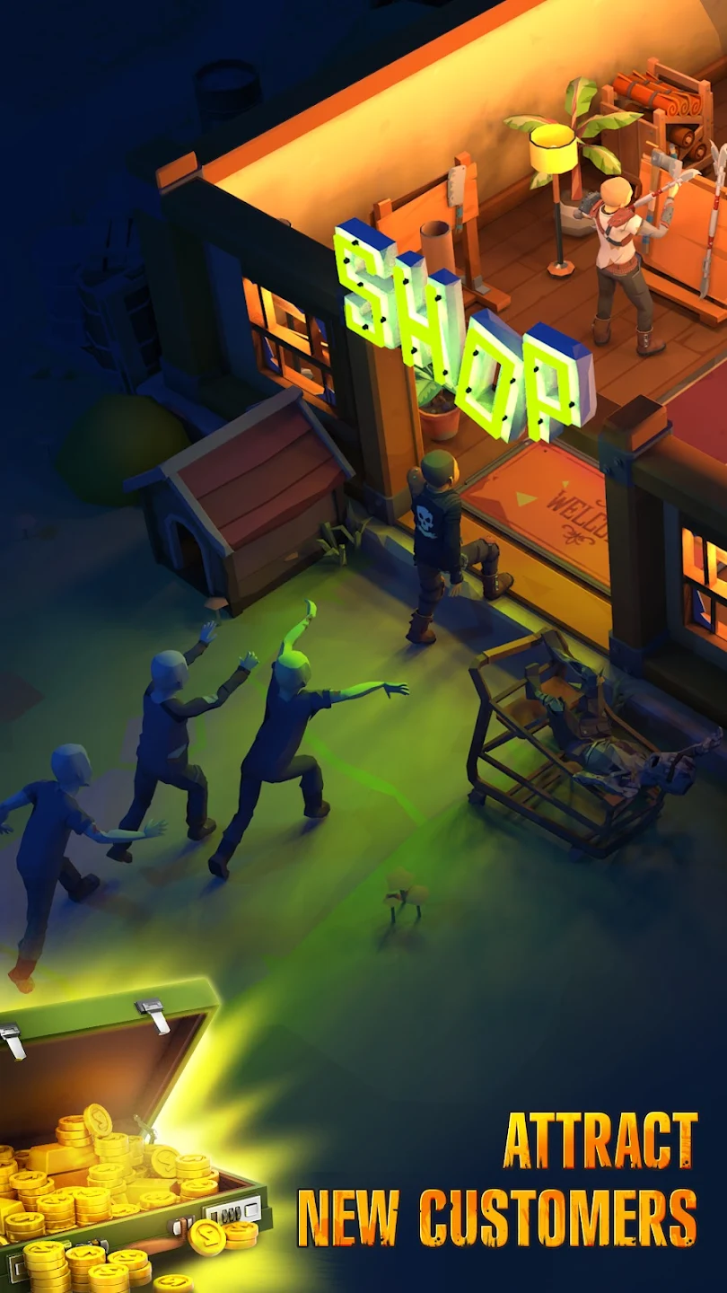 Gameplay Features Zombie Shop Mod APK