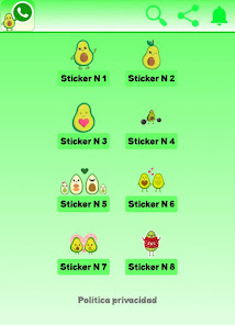 Captura de Pantalla 24 stickers Aguacate android