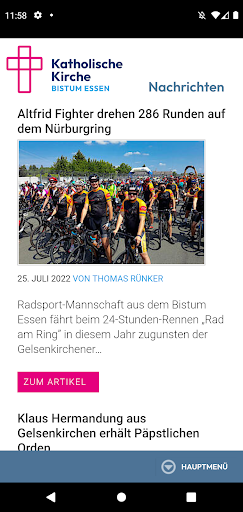 Android application Bistum Essen screenshort
