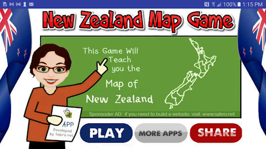 New Zealand Map Puzzle Game