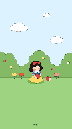 Android application 카카오톡 테마 - 숲 속의 꼬마 공주 screenshort
