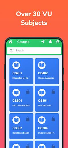 Android application VU EXAM PREPARATION screenshort