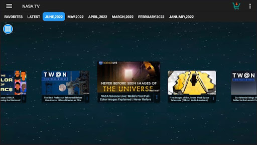 Screenshot of NASA TV (Unofficial)